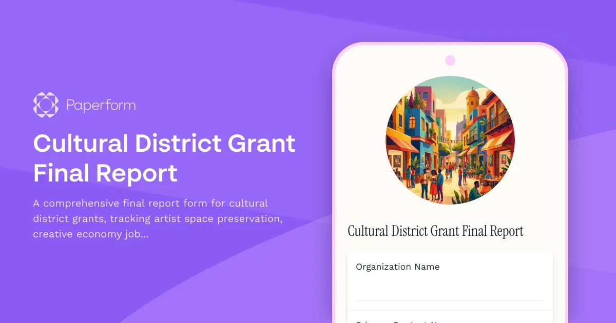 Cultural District Grant Final Report
