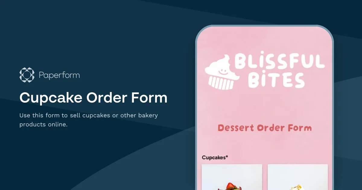 Cupcake Order Form