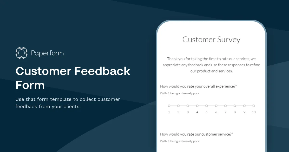 Customer Feedback Form