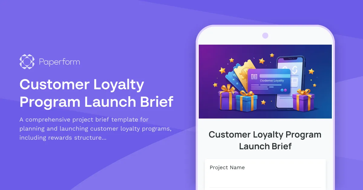 Customer Loyalty Program Launch Brief