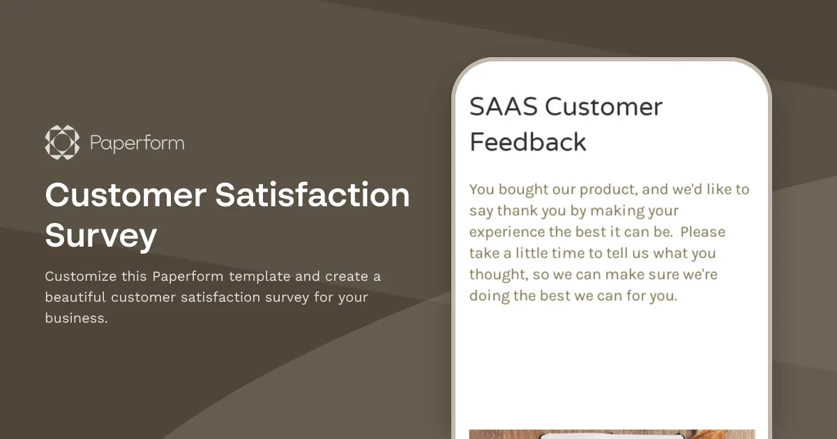 Customer Satisfaction Survey