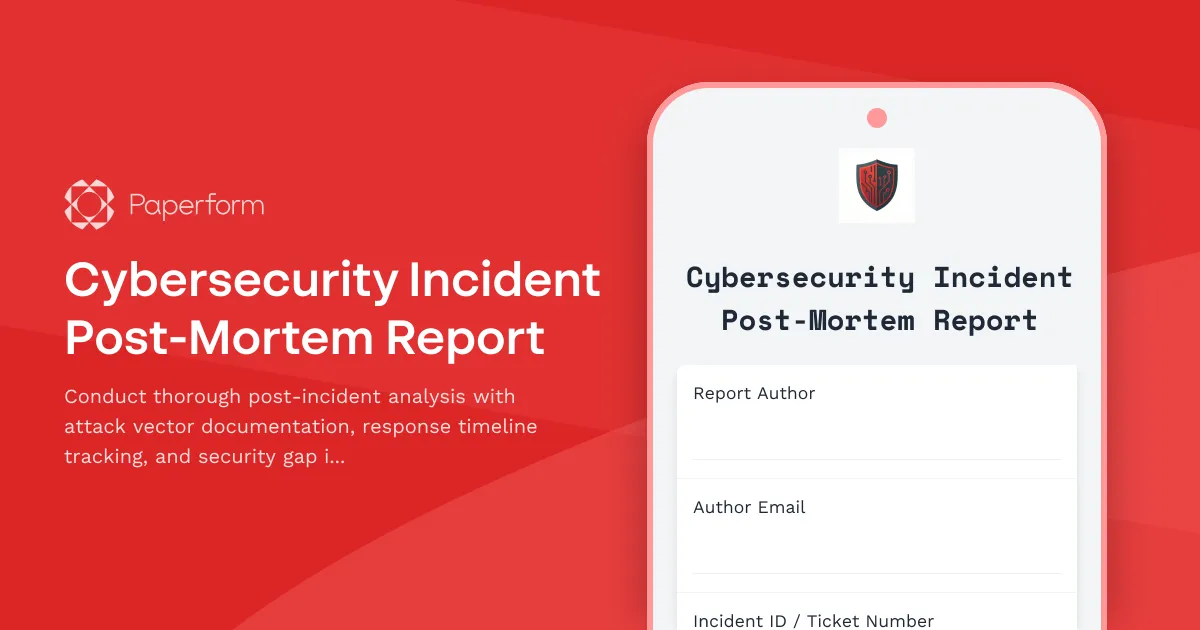 Cybersecurity Incident Post-Mortem Report