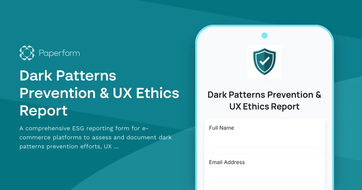 Dark Patterns Prevention & UX Ethics Report
