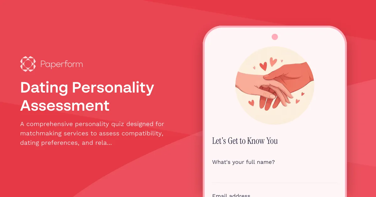 Dating Personality Assessment