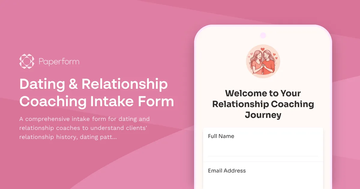 Dating & Relationship Coaching Intake Form