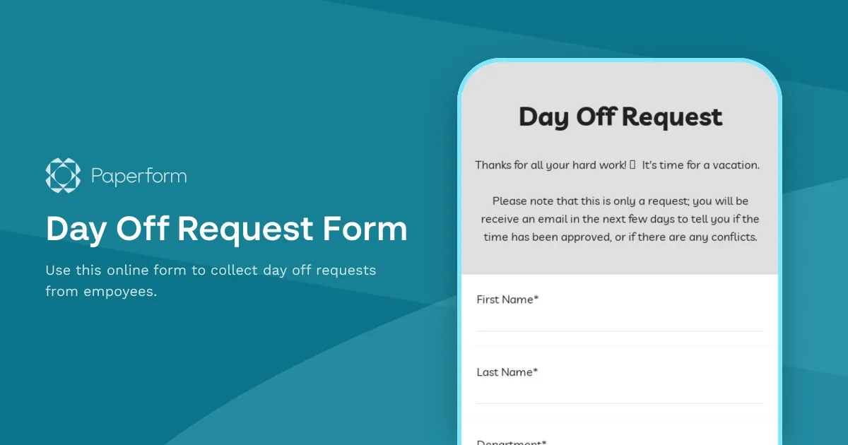 Day Off Request Form