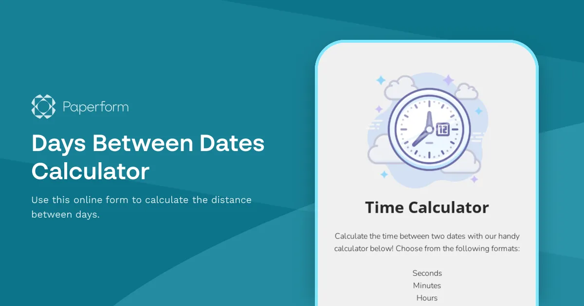 Days Between Dates Calculator