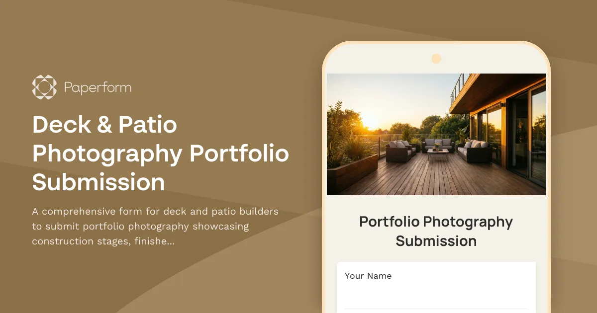 Deck & Patio Photography Portfolio Submission