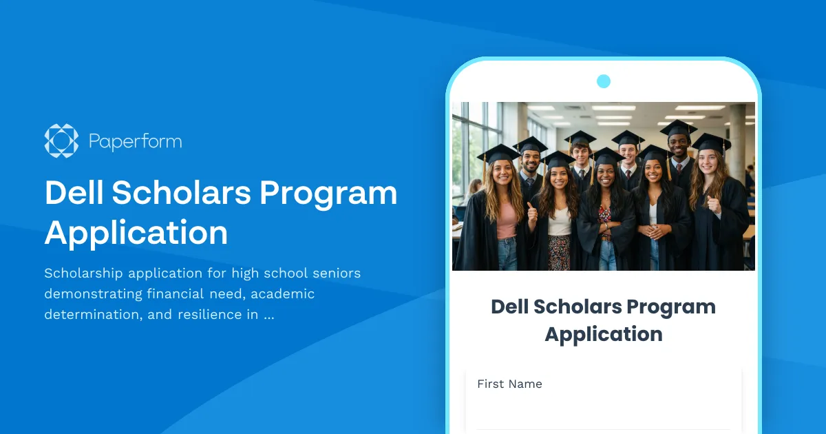 Dell Scholars Program Application