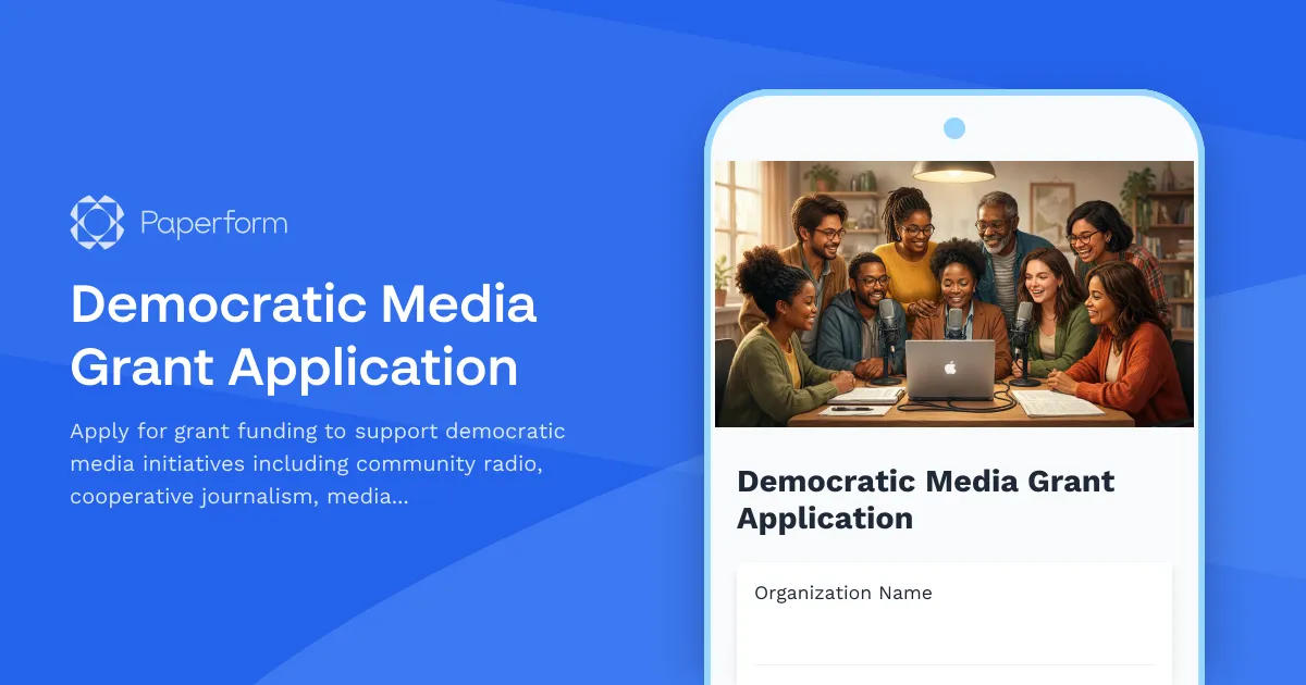 Democratic Media Grant Application