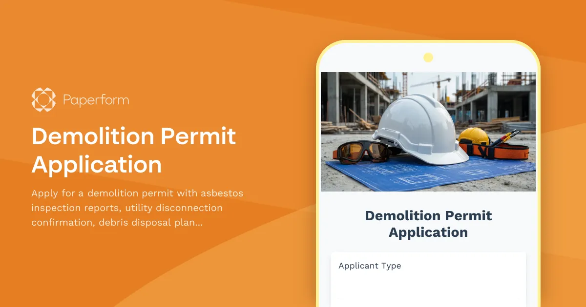 Demolition Permit Application