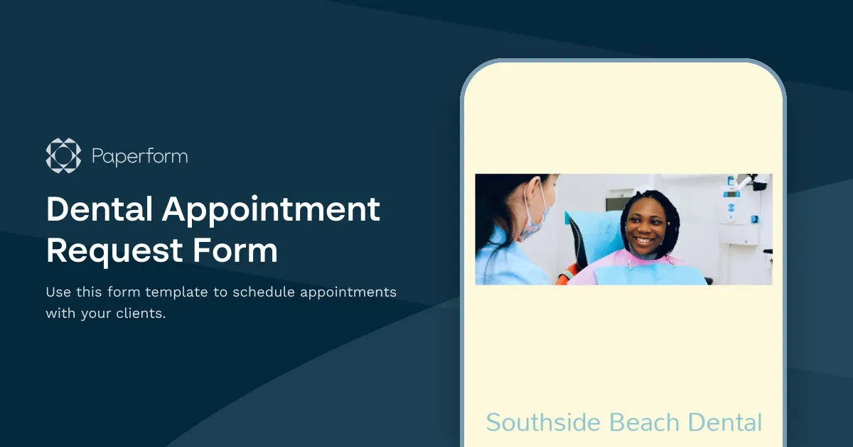 Dental Appointment Request Form