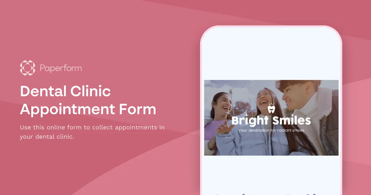 Dental Clinic Appointment Form
