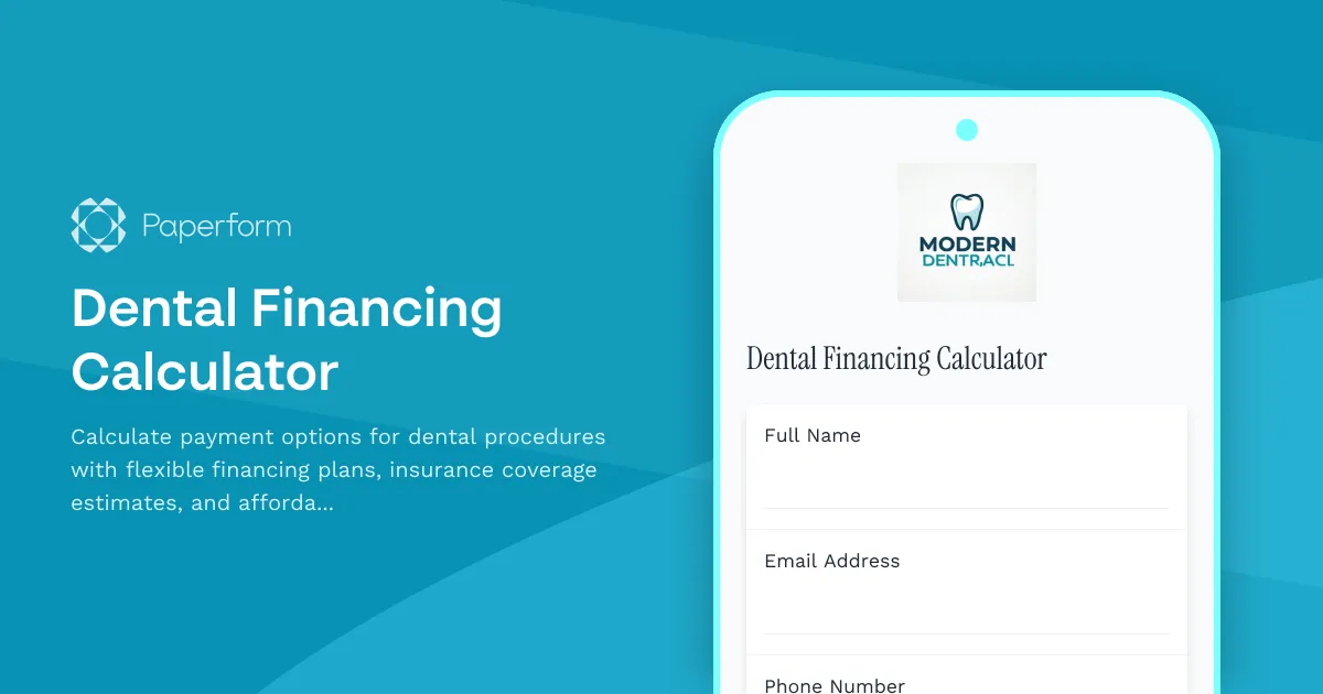 Dental Financing Calculator