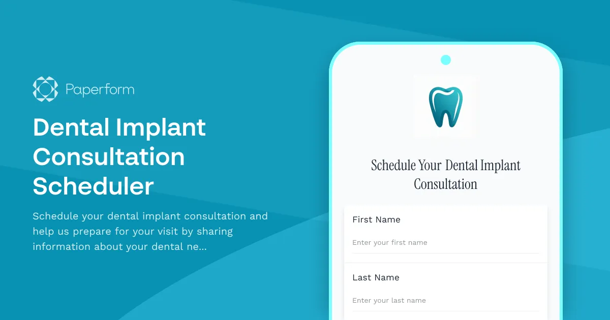 Dental Implant Consultation Scheduler