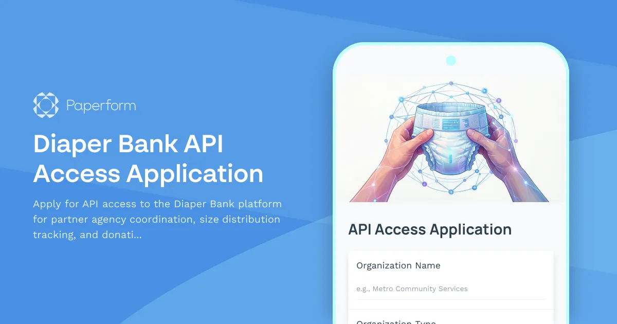 Diaper Bank API Access Application