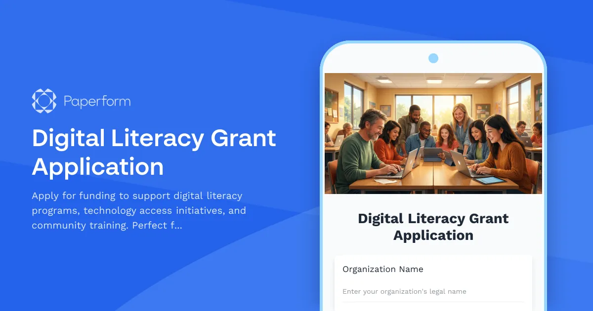 Digital Literacy Grant Application
