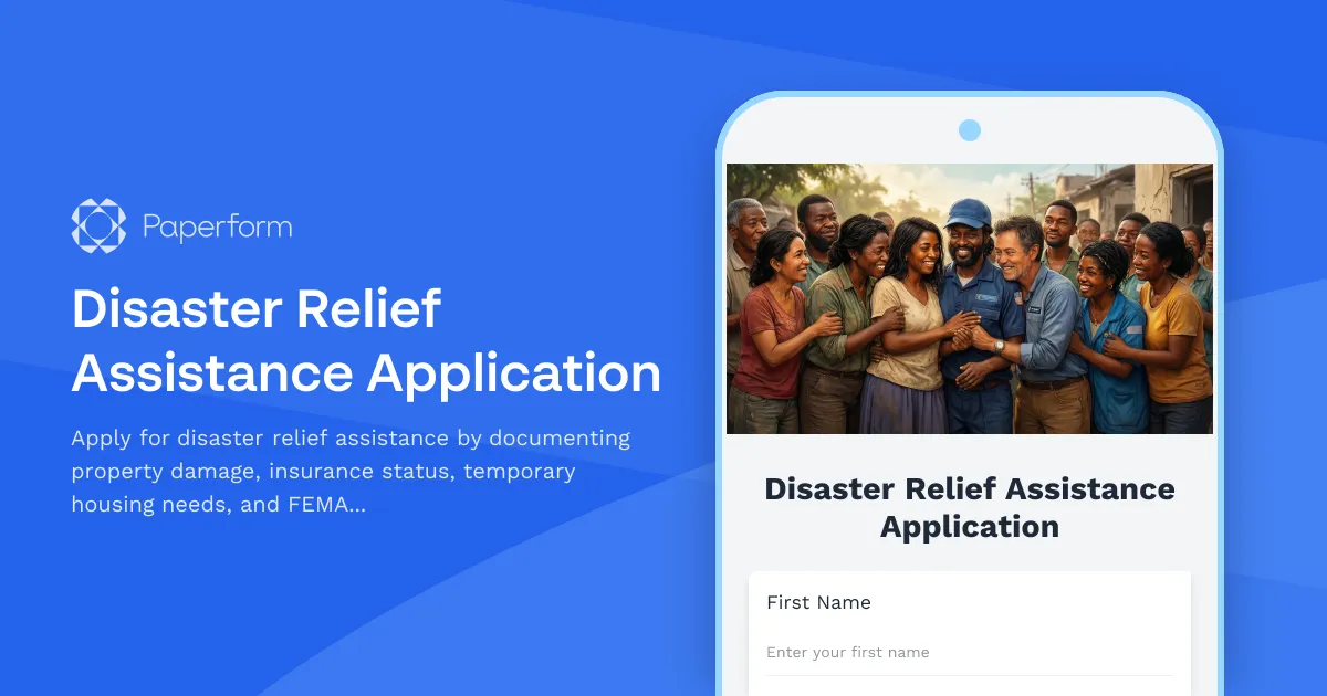 Disaster Relief Assistance Application