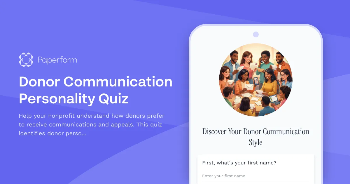 Donor Communication Personality Quiz