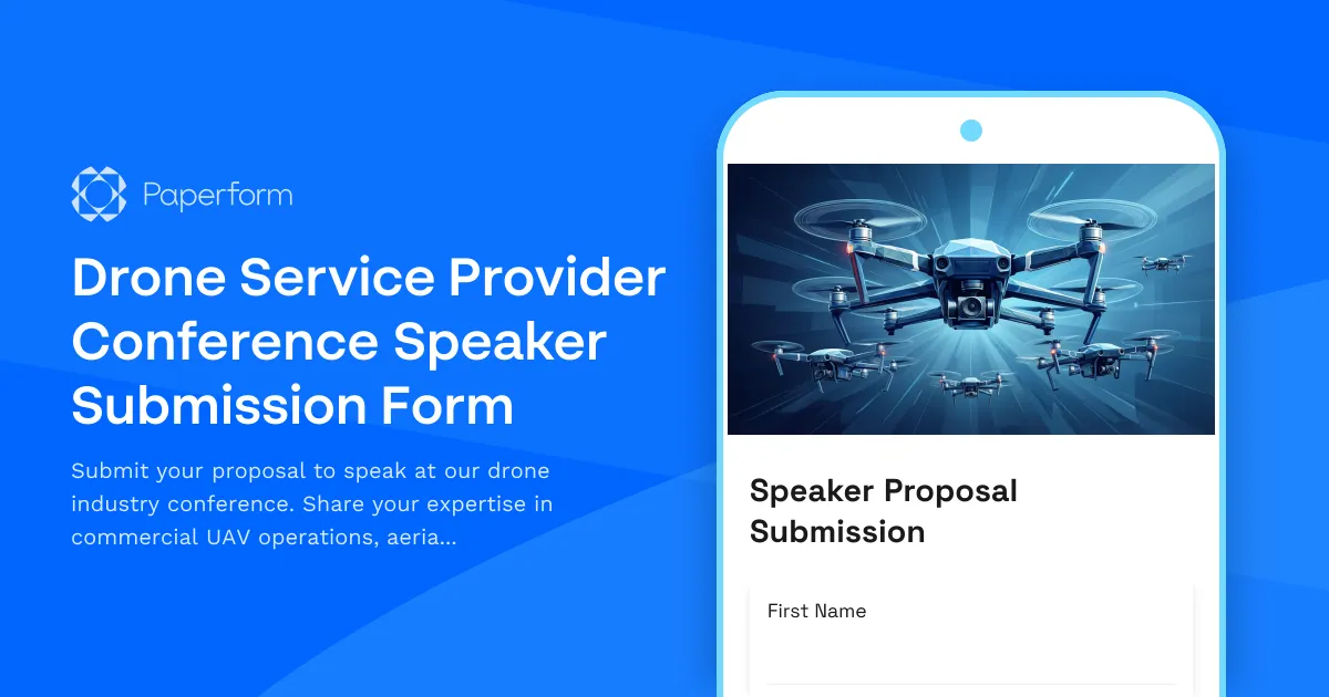 Drone Service Provider Conference Speaker Submission Form