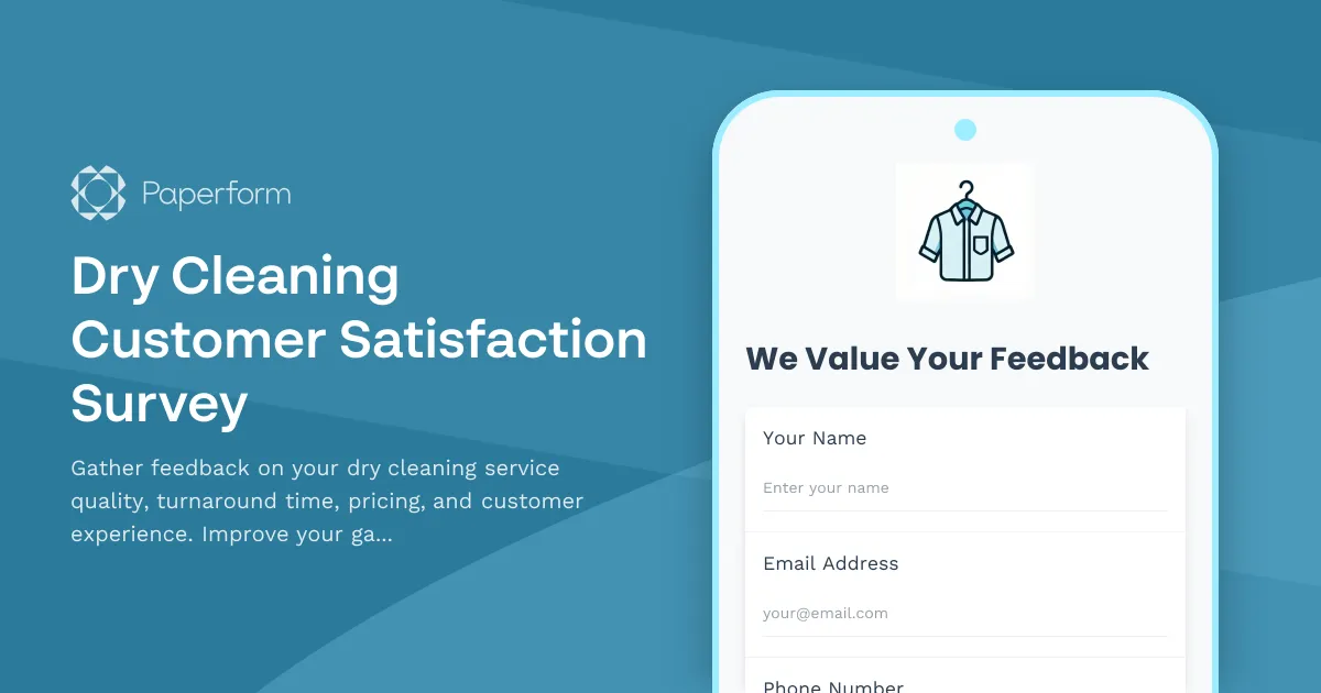 Dry Cleaning Customer Satisfaction Survey