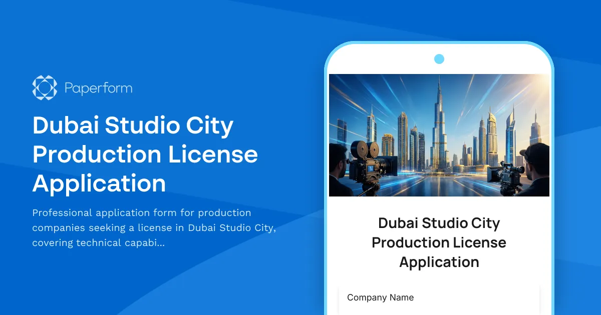 Dubai Studio City Production License Application