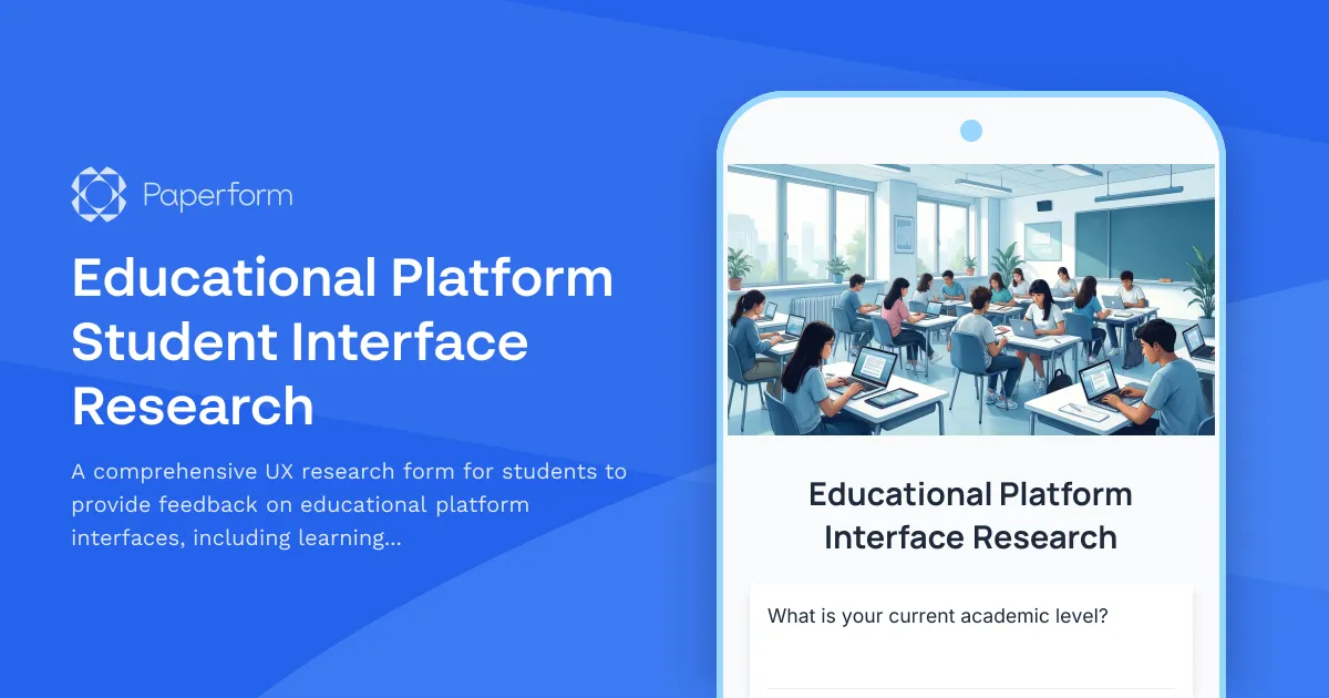 Educational Platform Student Interface Research
