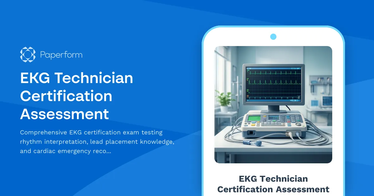 EKG Technician Certification Assessment