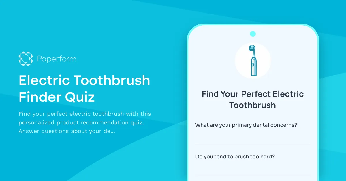 Electric Toothbrush Finder Quiz