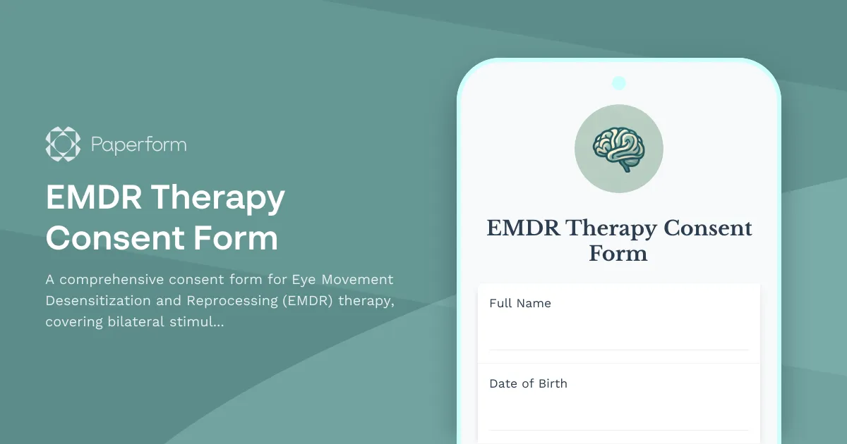 EMDR Therapy Consent Form