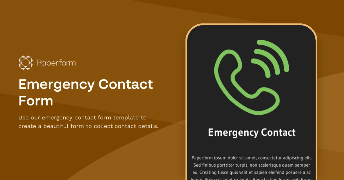Emergency Contact Form