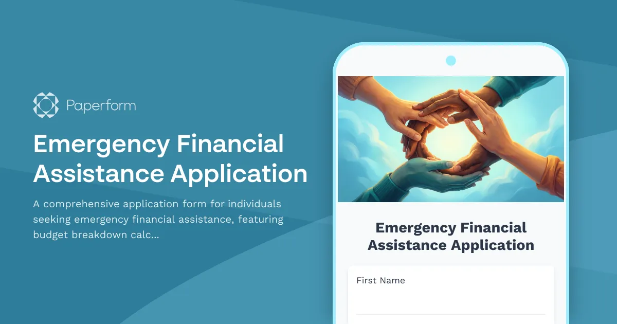 Emergency Financial Assistance Application