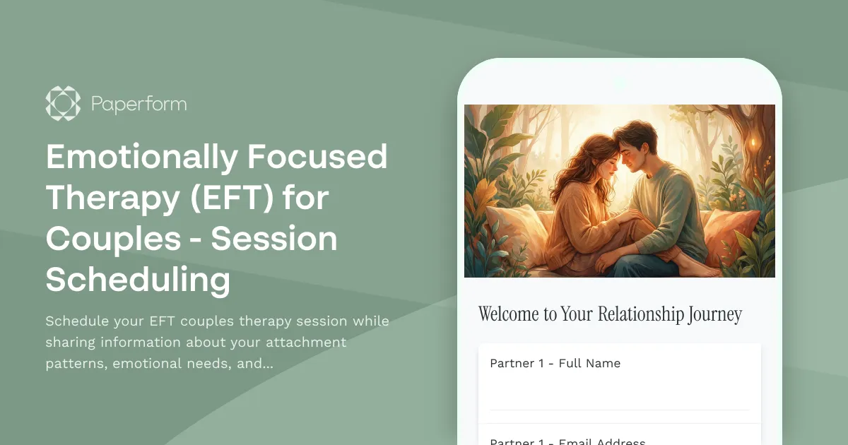 Emotionally Focused Therapy (EFT) for Couples - Session Scheduling