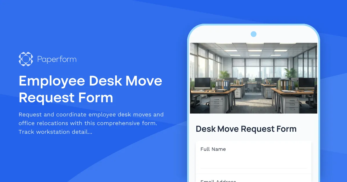 Employee Desk Move Request Form