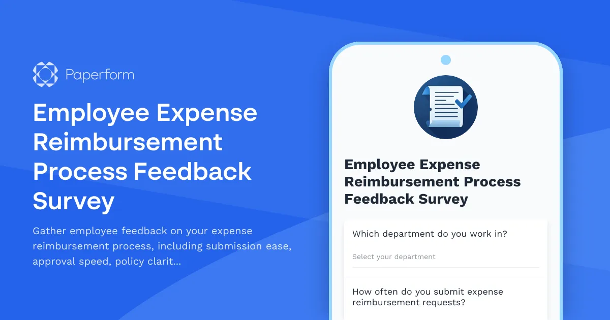 Employee Expense Reimbursement Process Feedback Survey