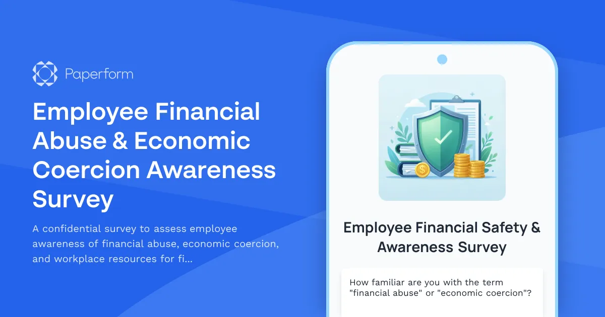 Employee Financial Abuse & Economic Coercion Awareness Survey