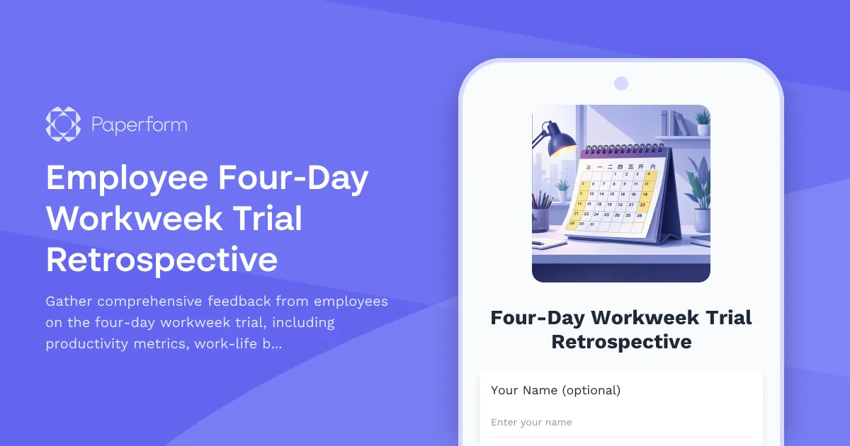 Employee Four-Day Workweek Trial Retrospective