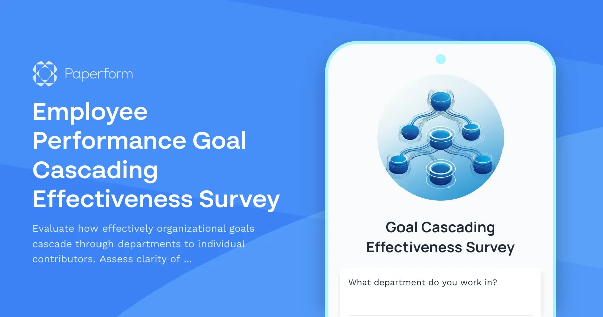 Employee Performance Goal Cascading Effectiveness Survey