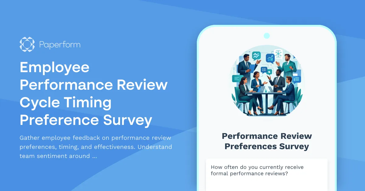 Employee Performance Review Cycle Timing Preference Survey