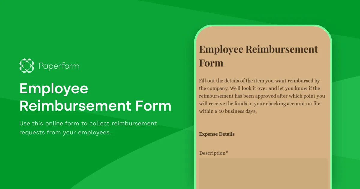 Employee Reimbursement Form
