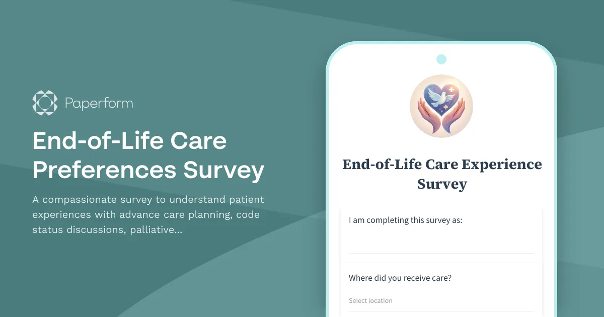 End-of-Life Care Preferences Survey