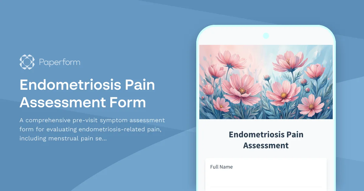 Endometriosis Pain Assessment Form