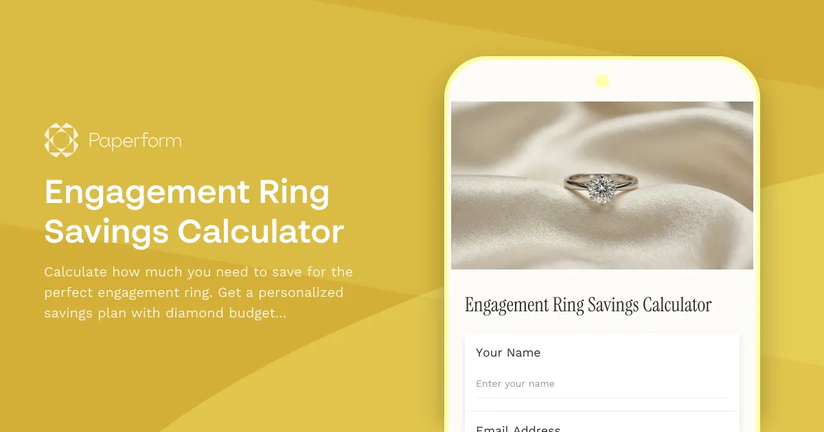 Engagement Ring Savings Calculator