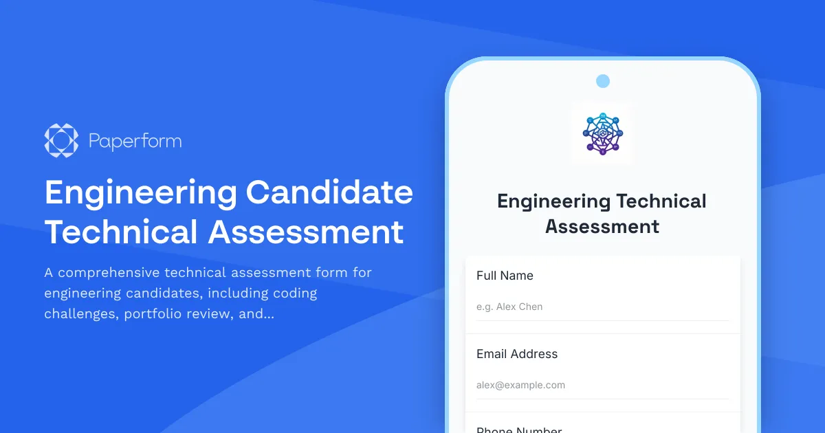 Engineering Candidate Technical Assessment