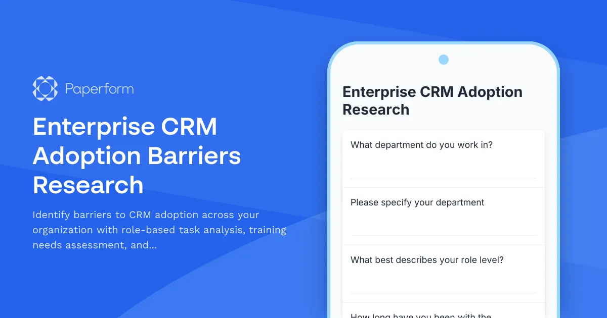 Enterprise CRM Adoption Barriers Research