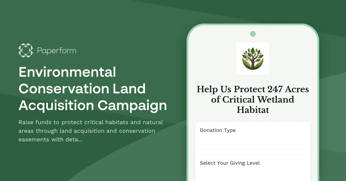 Environmental Conservation Land Acquisition Campaign