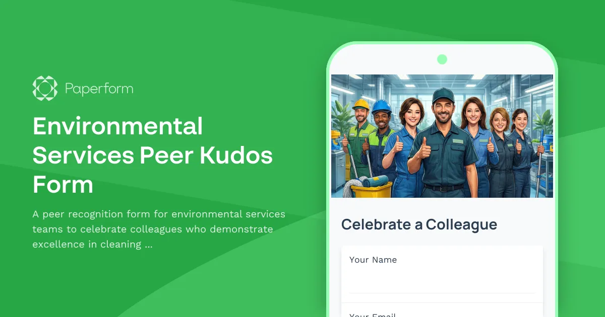 Environmental Services Peer Kudos Form