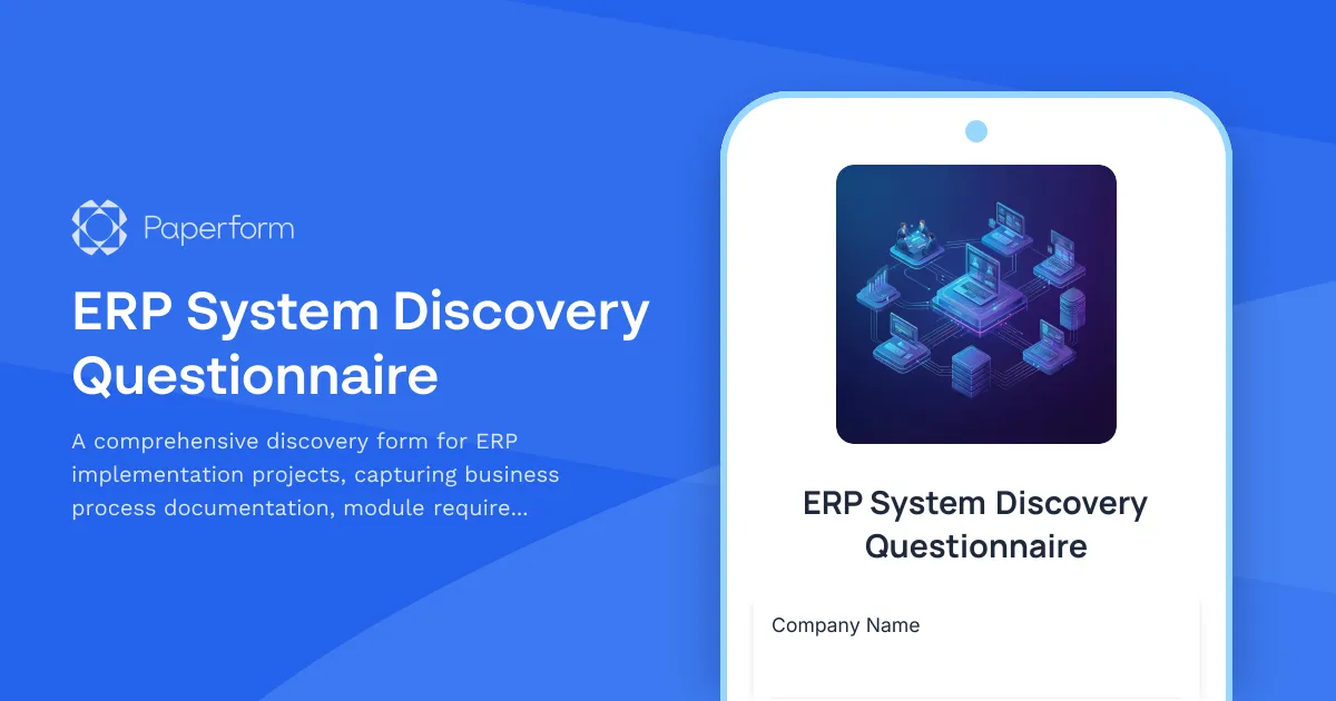 ERP System Discovery Questionnaire