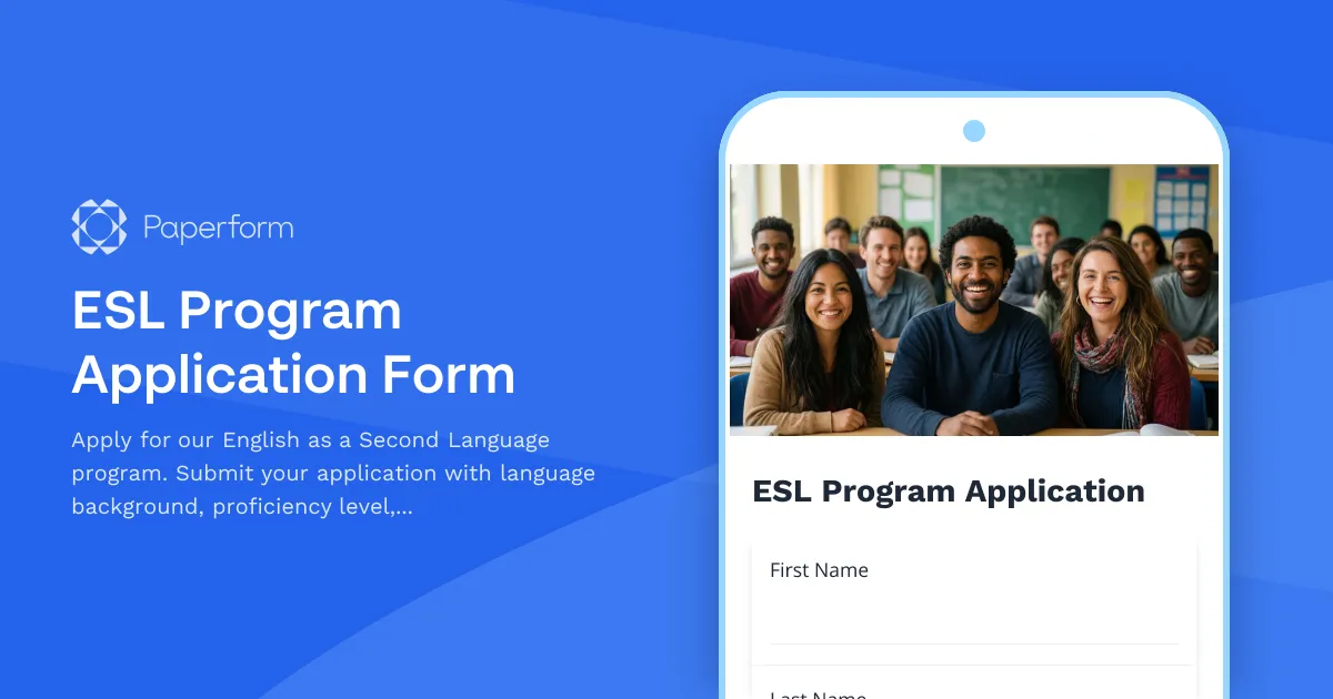 ESL Program Application Form