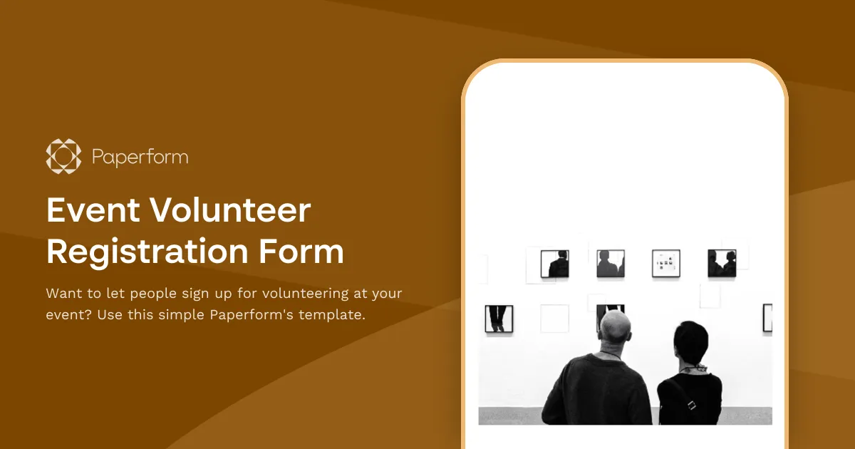 Event Volunteer Registration Form